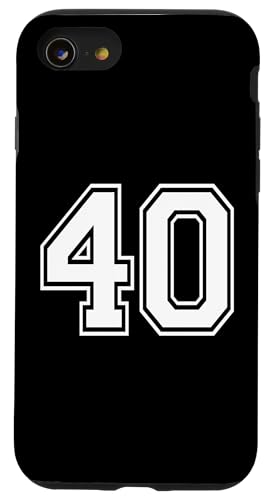 Nummer Forty #40 Sports Team Uniform Hülle für iPhone SE (2020) / 7 / 8 von Numbers for Sports Teams Uniform Events Birthday