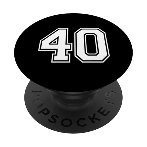 Nummer Forty #40 Sports Team Uniform PopSockets Klebender PopGrip Nummer Forty #40 Sports Team Uniform PopSockets Klebender PopGrip von Numbers for Sports Teams Uniform Events Birthday
