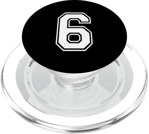 Nummer Sechs #6 Sportmannschaftsuniform PopSockets PopGrip für MagSafe Nummer Sechs #6 Sportmannschaftsuniform PopSockets PopGrip für MagSafe von Numbers for Sports Teams Uniform Events Birthday