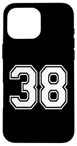 Nummer Thirty Eight #38 Sportmannschaftsuniform Hülle für iPhone 16 Pro Max Nummer Thirty Eight #38 Sportmannschaftsuniform Hülle für iPhone 16 Pro Max von Numbers for Sports Teams Uniform Events Birthday