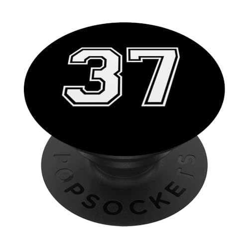 Nummer Thirty Seven #37 Sportmannschaftsuniform PopSockets Klebender PopGrip Nummer Thirty Seven #37 Sportmannschaftsuniform PopSockets Klebender PopGrip von Numbers for Sports Teams Uniform Events Birthday
