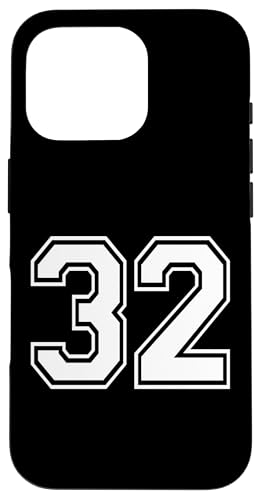 Nummer Thirty Two #32 Sports Team Uniform Hülle für iPhone 16 Pro Nummer Thirty Two #32 Sports Team Uniform Hülle für iPhone 16 Pro von Numbers for Sports Teams Uniform Events Birthday