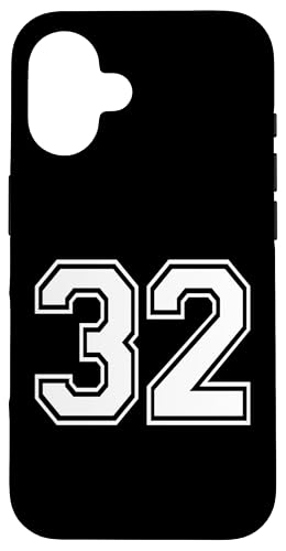 Nummer Thirty Two #32 Sports Team Uniform Hülle für iPhone 16 Nummer Thirty Two #32 Sports Team Uniform Hülle für iPhone 16 von Numbers for Sports Teams Uniform Events Birthday