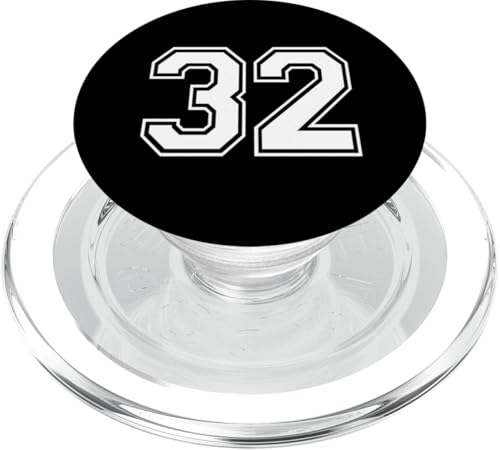 Nummer Thirty Two #32 Sports Team Uniform PopSockets PopGrip für MagSafe Nummer Thirty Two #32 Sports Team Uniform PopSockets PopGrip für MagSafe von Numbers for Sports Teams Uniform Events Birthday