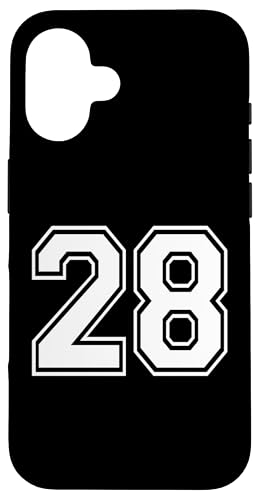 Nummer Twenty Eight #28 Sports Team Uniform Hülle für iPhone 16 Nummer Twenty Eight #28 Sports Team Uniform Hülle für iPhone 16 von Numbers for Sports Teams Uniform Events Birthday