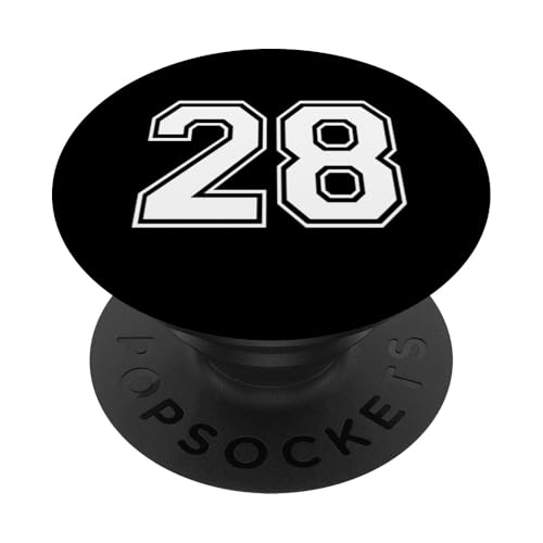 Nummer Twenty Eight #28 Sports Team Uniform PopSockets Klebender PopGrip Nummer Twenty Eight #28 Sports Team Uniform PopSockets Klebender PopGrip von Numbers for Sports Teams Uniform Events Birthday