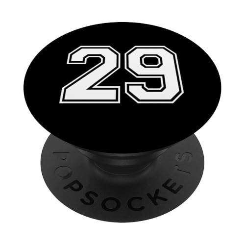 Nummer Twenty Nine #29 Sports Team Uniform PopSockets Klebender PopGrip Nummer Twenty Nine #29 Sports Team Uniform PopSockets Klebender PopGrip von Numbers for Sports Teams Uniform Events Birthday