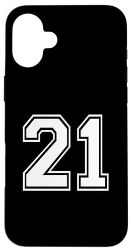 Nummer Twenty One #21 Sports Team Uniform Hülle für iPhone 16 Plus Nummer Twenty One #21 Sports Team Uniform Hülle für iPhone 16 Plus von Numbers for Sports Teams Uniform Events Birthday