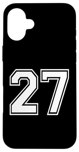 Nummer Twenty Seven #27 Sportmannschaftsuniform Hülle für iPhone 16 Plus Nummer Twenty Seven #27 Sportmannschaftsuniform Hülle für iPhone 16 Plus von Numbers for Sports Teams Uniform Events Birthday
