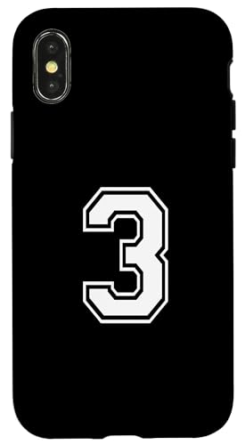 Nummer drei #3 Sportmannschaftsuniform Hülle für iPhone X/XS Nummer drei #3 Sportmannschaftsuniform Hülle für iPhone X/XS von Numbers for Sports Teams Uniform Events Birthday