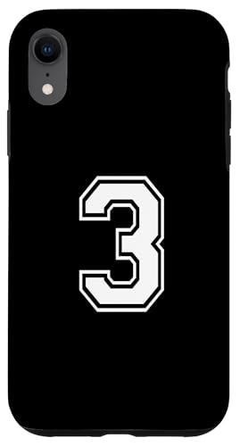 Nummer drei #3 Sportmannschaftsuniform Hülle für iPhone XR Nummer drei #3 Sportmannschaftsuniform Hülle für iPhone XR von Numbers for Sports Teams Uniform Events Birthday