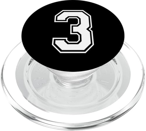 Nummer drei #3 Sportmannschaftsuniform PopSockets PopGrip für MagSafe Nummer drei #3 Sportmannschaftsuniform PopSockets PopGrip für MagSafe von Numbers for Sports Teams Uniform Events Birthday