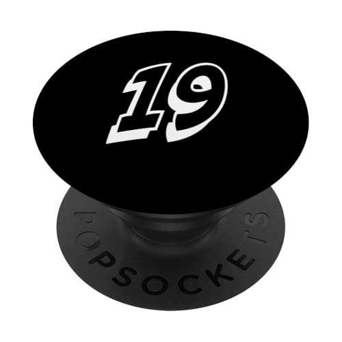 Nummer Neunzehn #19 Sportmann-Uniform 19 PopSockets Klebender PopGrip Nummer Neunzehn #19 Sportmann-Uniform 19 PopSockets Klebender PopGrip von Numbers for Sports Teams Uniform Events Birthdays