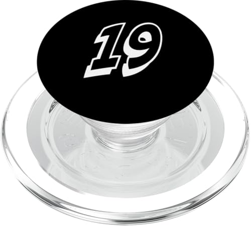 Nummer Neunzehn #19 Sportmann-Uniform 19 PopSockets PopGrip für MagSafe Nummer Neunzehn #19 Sportmann-Uniform 19 PopSockets PopGrip für MagSafe von Numbers for Sports Teams Uniform Events Birthdays