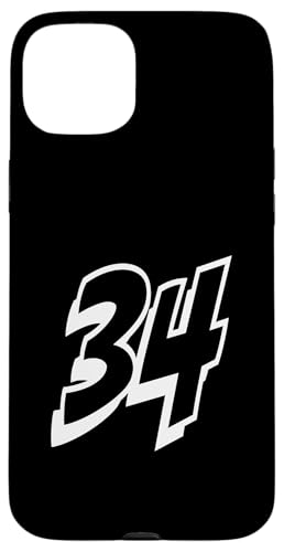 Nummer Thirty Four #34 für Sportteam Uniform Event 34 Hülle für iPhone 15 Plus Nummer Thirty Four #34 für Sportteam Uniform Event 34 Hülle für iPhone 15 Plus von Numbers for Sports Teams Uniform Events Birthdays