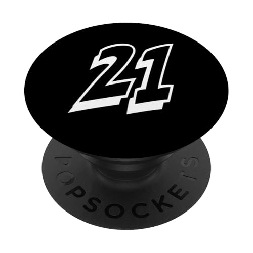 Nummer Twenty One #21 Sports Team Uniform 21 PopSockets Klebender PopGrip von Numbers for Sports Teams Uniform Events Birthdays