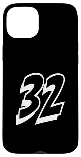 Nummer Zweiunddreißig #32 für das Uniform-Event 32 der Sportmannschaft Hülle für iPhone 15 Plus von Numbers for Sports Teams Uniform Events Birthdays