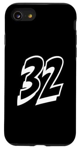 Nummer Zweiunddreißig #32 für das Uniform-Event 32 der Sportmannschaft Hülle für iPhone SE (2020) / 7 / 8 von Numbers for Sports Teams Uniform Events Birthdays