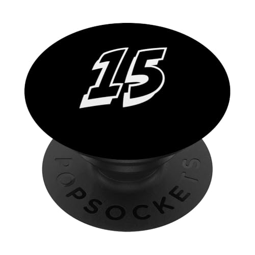 Nummer fünfzehn #15 Sportmann-Uniform 15 PopSockets Klebender PopGrip Nummer fünfzehn #15 Sportmann-Uniform 15 PopSockets Klebender PopGrip von Numbers for Sports Teams Uniform Events Birthdays