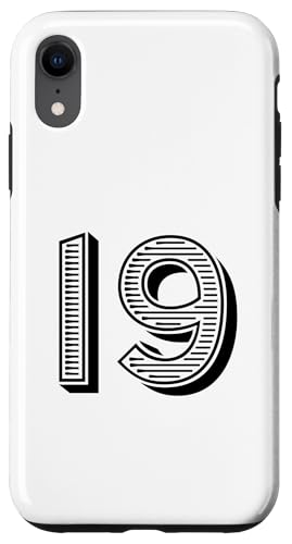 Number Nineteen #19 für Sportmann-Uniform, Geburtstag, Event Hülle für iPhone XR Number Nineteen #19 für Sportmann-Uniform, Geburtstag, Event Hülle für iPhone XR von Numbers for Sports Teams Uniform & Birthdays