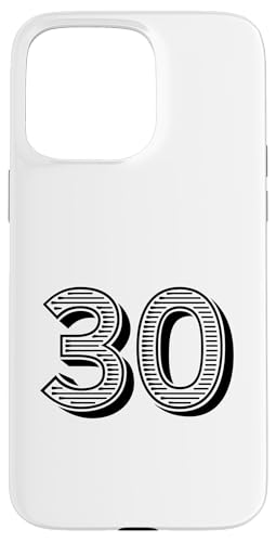 Number Thirty #30 für Sportmann-Uniform, Geburtstag, Event Hülle für iPhone 15 Pro Max Number Thirty #30 für Sportmann-Uniform, Geburtstag, Event Hülle für iPhone 15 Pro Max von Numbers for Sports Teams Uniform & Birthdays