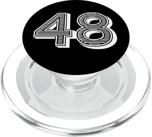 Nummer #48 für Sportmannschaftsuniform Nummer Achtundvierzig PopSockets PopGrip für MagSafe von Numbers for Sports Teams Uniform & Birthdays