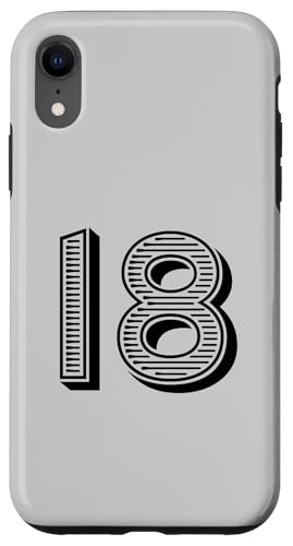 Nummer Eighteen #18 für Sportteam Uniform Event Hülle für iPhone XR von Numbers for Sports Teams Uniform & Birthdays