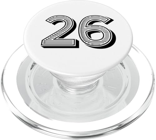Nummer Sechs #26 für Sportmannschafts-Uniform-Event PopSockets PopGrip für MagSafe Nummer Sechs #26 für Sportmannschafts-Uniform-Event PopSockets PopGrip für MagSafe von Numbers for Sports Teams Uniform & Birthdays