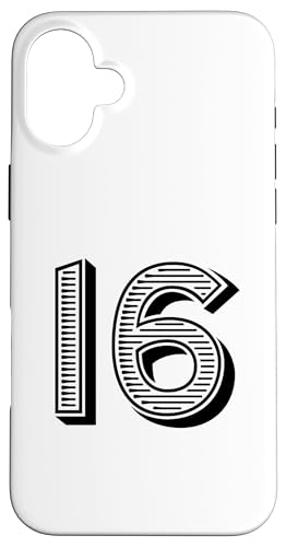Nummer Sixteen #16 für Sportteam Uniform Event Hülle für iPhone 16 Plus Nummer Sixteen #16 für Sportteam Uniform Event Hülle für iPhone 16 Plus von Numbers for Sports Teams Uniform & Birthdays