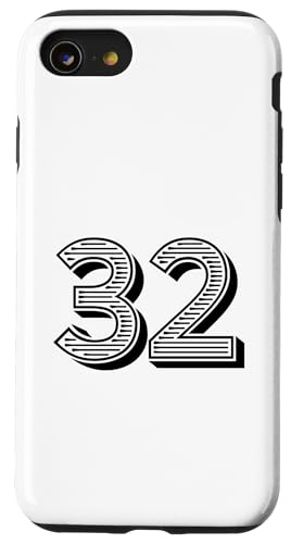 Nummer Thirty Two #32 für Sportmann-Uniform, Geburtstag, Event Hülle für iPhone SE (2020) / 7 / 8 von Numbers for Sports Teams Uniform & Birthdays