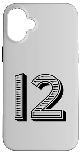 Nummer Twelve #12 für Sportmann-Uniform-Event oder Geburtstag Hülle für iPhone 16 Plus Nummer Twelve #12 für Sportmann-Uniform-Event oder Geburtstag Hülle für iPhone 16 Plus von Numbers for Sports Teams Uniform & Birthdays