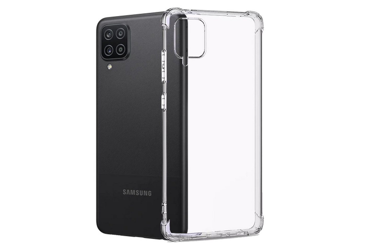 Numerva Handyhülle Anti Shock Case für Samsung Galaxy A12, Air Bag Schutzhülle Handy Hülle Bumper Case von Numerva