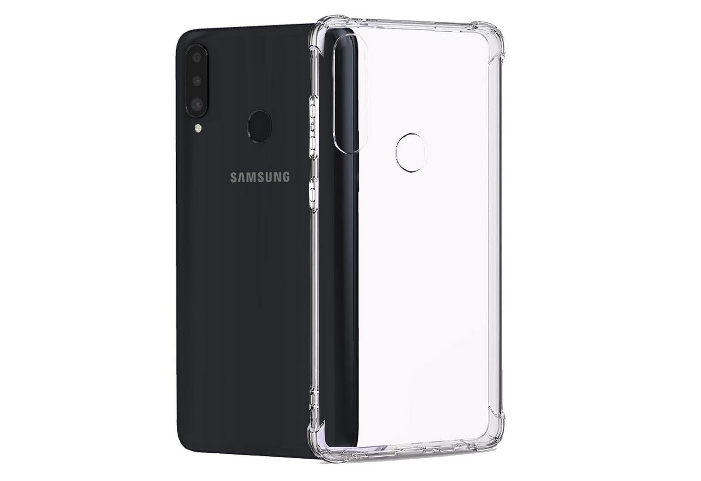 Numerva Handyhülle Anti Shock Case für Samsung Galaxy A20s, Air Bag Schutzhülle Handy Hülle Bumper Case von Numerva