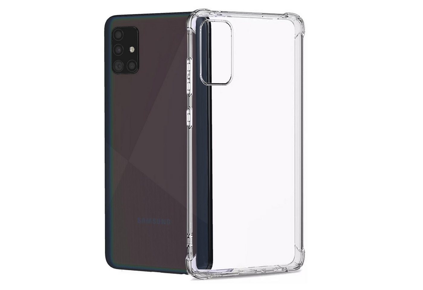 Numerva Handyhülle Anti Shock Case für Samsung Galaxy A71, Air Bag Schutzhülle Handy Hülle Bumper Case von Numerva