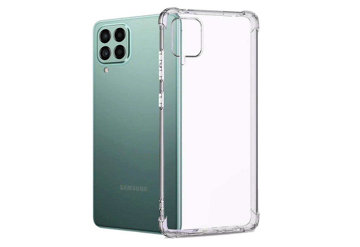 Numerva Handyhülle Anti Shock Case für Samsung Galaxy M53 5G, Air Bag Schutzhülle Handy Hülle Bumper Case von Numerva