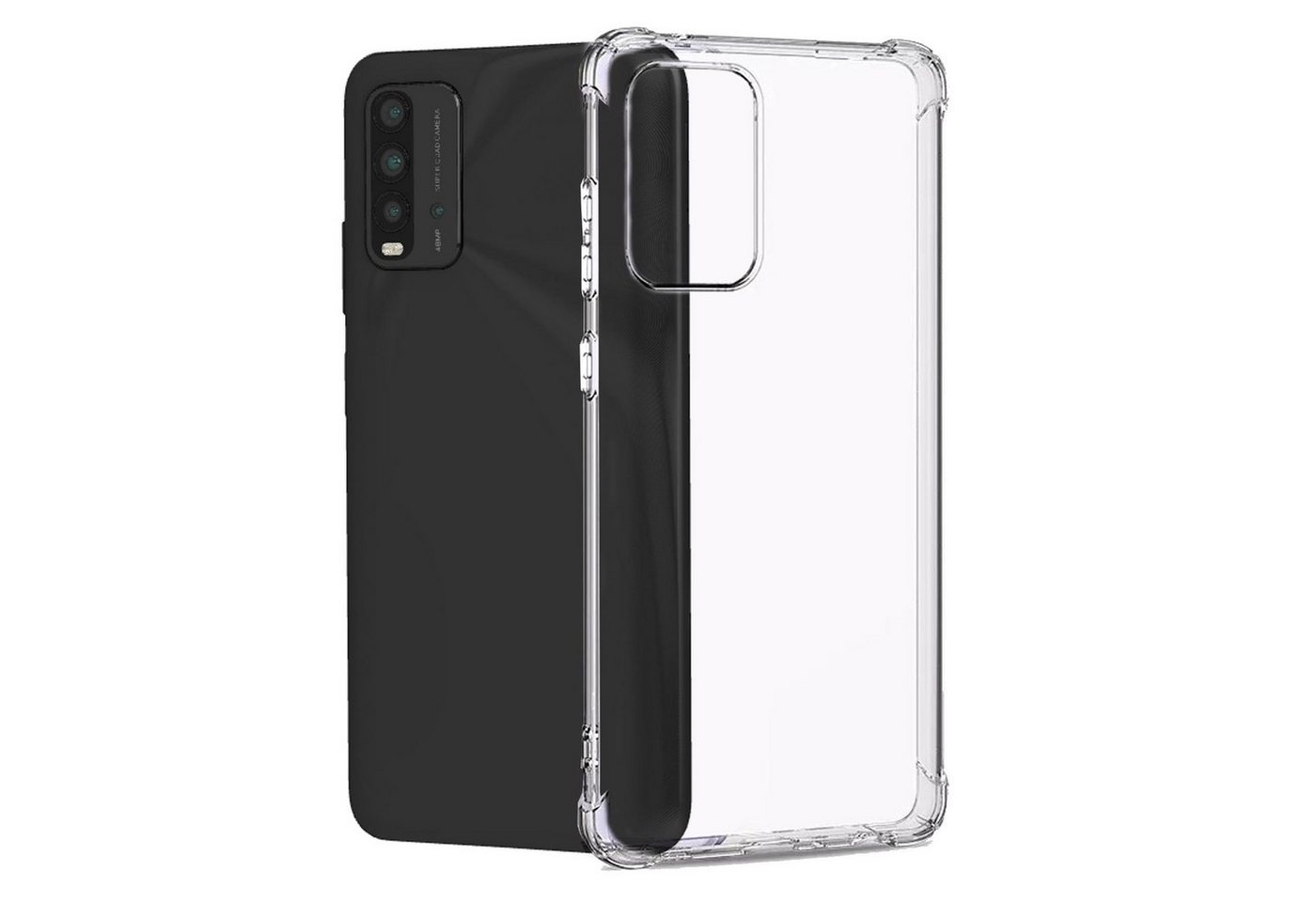 Numerva Handyhülle Anti Shock Case für Xiaomi Redmi 9T, Air Bag Schutzhülle Handy Hülle Bumper Case von Numerva
