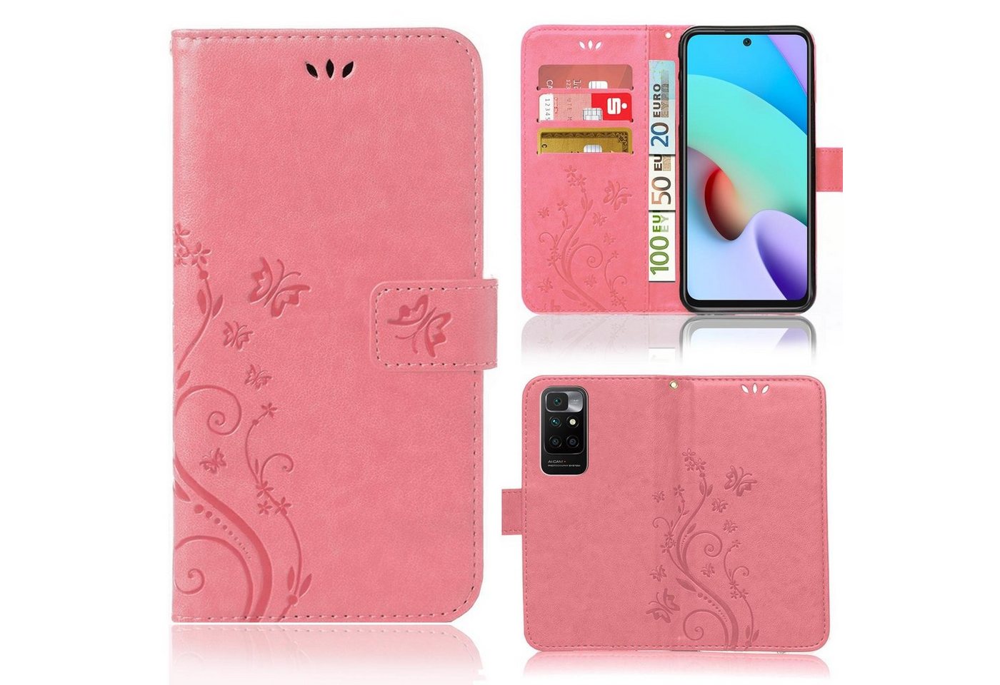 Numerva Handyhülle Bookstyle Flower Handytasche Schutzhülle für Xiaomi Redmi 10, Klapphülle Flip Cover Case Etui Numerva Handyhülle Bookstyle Flower Handytasche Schutzhülle für Xiaomi Redmi 10, Klapphülle Flip Cover Case Etui von Numerva