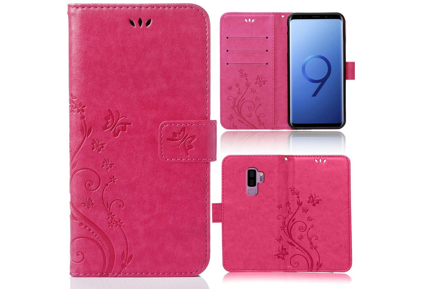 Numerva Handyhülle Bookstyle Flower für Samsung Galaxy S9 Plus, Handy Tasche Schutzhülle Klapphülle Flip Cover mit Blumenmuster Numerva Handyhülle Bookstyle Flower für Samsung Galaxy S9 Plus, Handy Tasche Schutzhülle Klapphülle Flip Cover mit Blumenmuster von Numerva