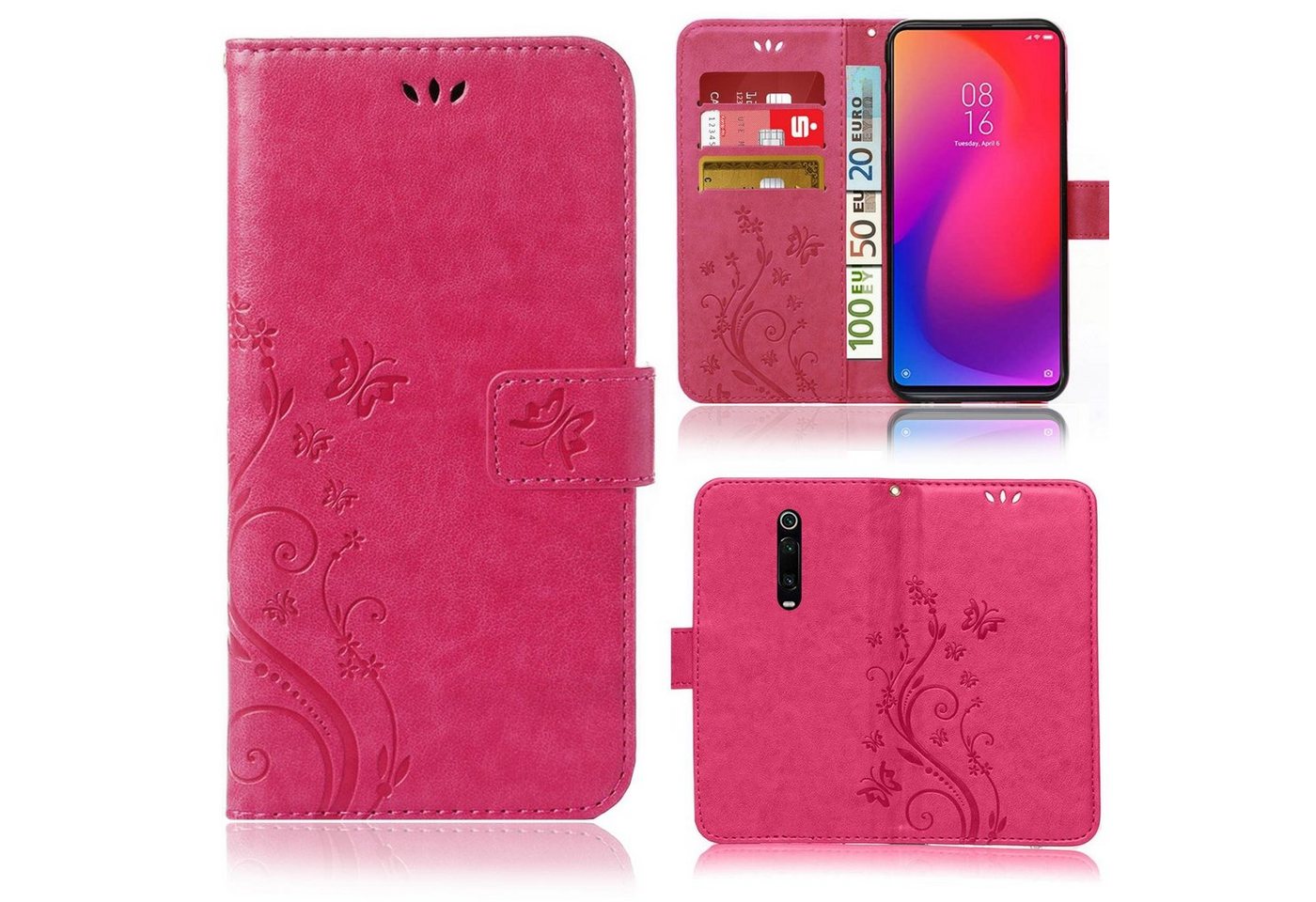 Numerva Handyhülle Bookstyle Flower für Xiaomi Mi 9T / Mi 9T Pro, Handy Tasche Schutzhülle Klapphülle Flip Cover mit Blumenmuster Numerva Handyhülle Bookstyle Flower für Xiaomi Mi 9T / Mi 9T Pro, Handy Tasche Schutzhülle Klapphülle Flip Cover mit Blumenmuster von Numerva