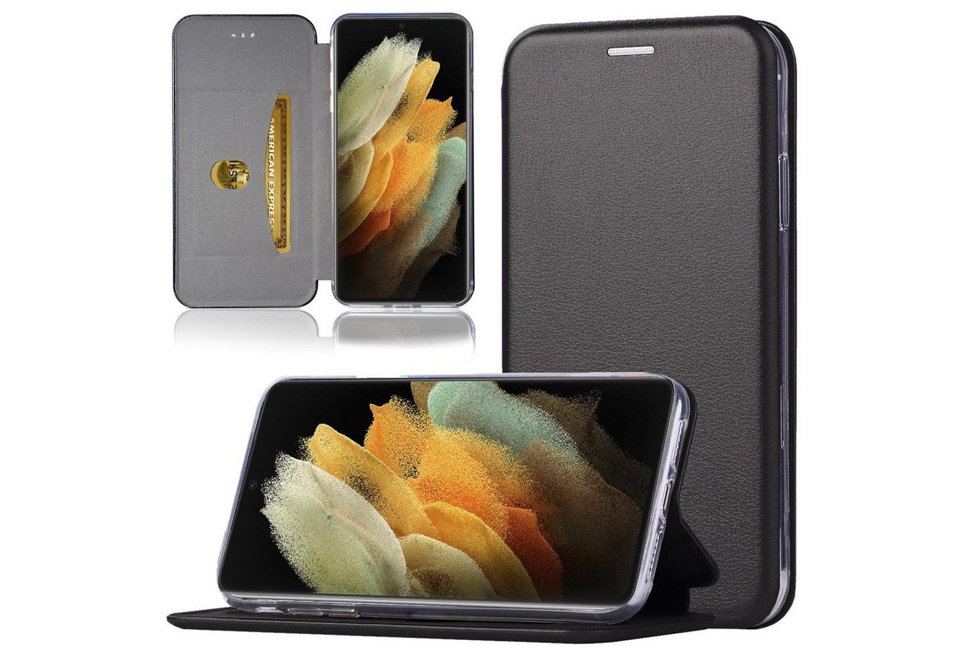 Numerva Handyhülle Handy Tasche Book Case für Samsung Galaxy S21 / Plus / Ultra, Klapphülle Flip Cover Hardcover Schutz Hülle Etui Numerva Handyhülle Handy Tasche Book Case für Samsung Galaxy S21 / Plus / Ultra, Klapphülle Flip Cover Hardcover Schutz Hülle Etui von Numerva