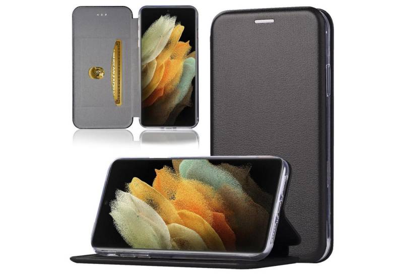 Numerva Handyhülle Handy Tasche Book Case für Samsung Galaxy S21 / Plus / Ultra, Klapphülle Flip Cover Hardcover Schutz Hülle Etui von Numerva