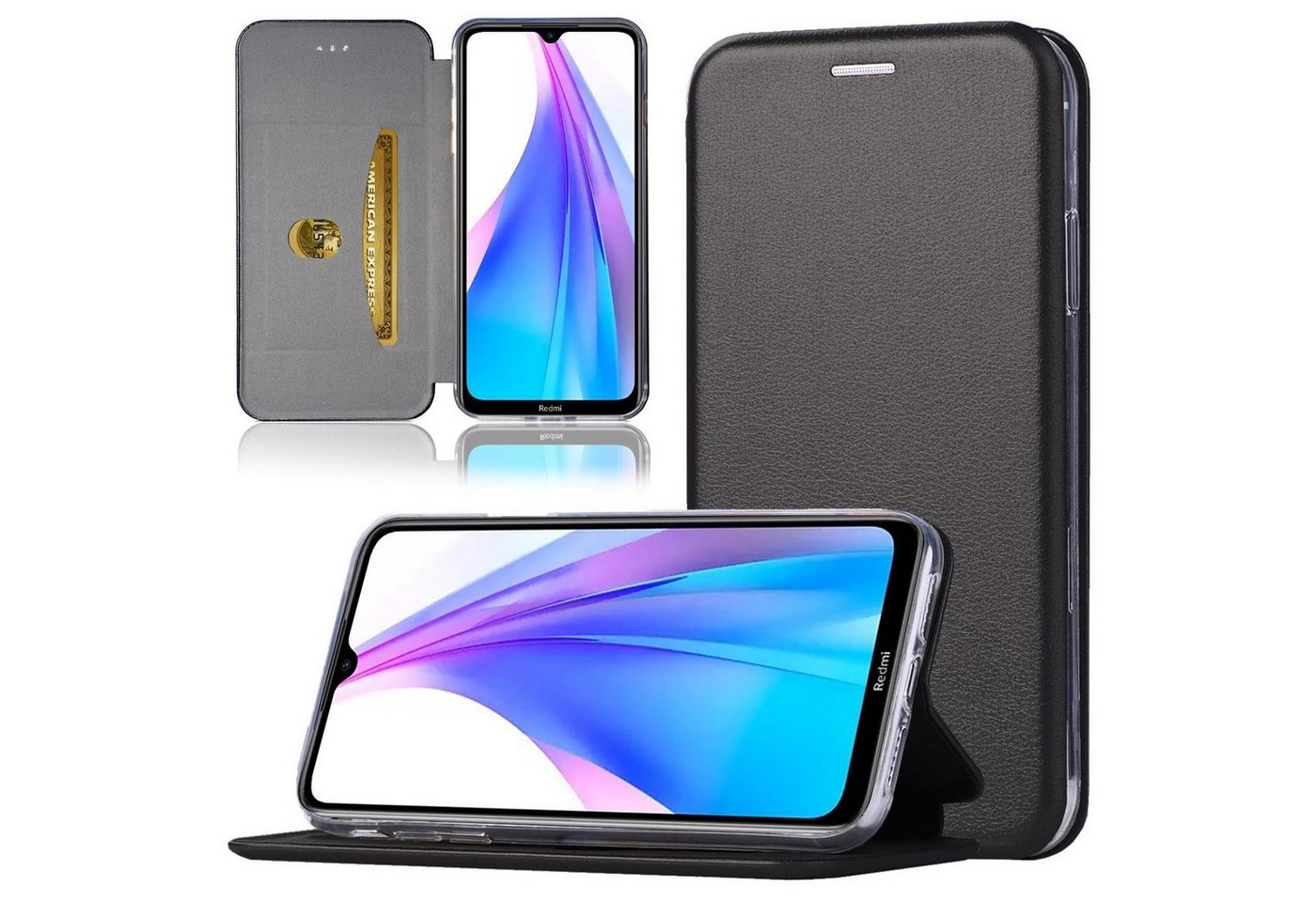 Numerva Handyhülle Handy Tasche Book Case für Xiaomi Mi 10T / Pro / Lite, Klapphülle Flip Cover Hardcover Schutz Hülle Etui von Numerva