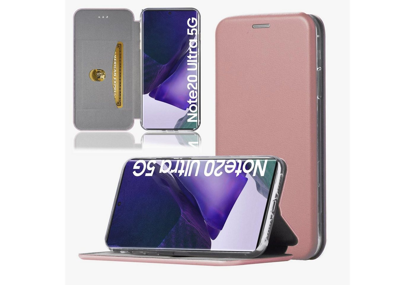 Numerva Handyhülle Hard Cover Etui für Samsung Galaxy Note 20 Ultra, Flip Cover Schutz Hülle Tasche von Numerva
