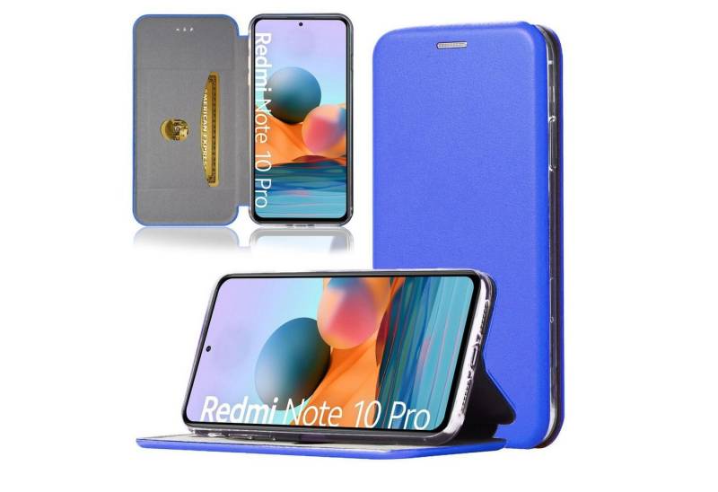 Numerva Handyhülle Hard Cover Etui für Xiaomi Redmi Note 10 Pro, Flip Cover Schutz Hülle Tasche von Numerva