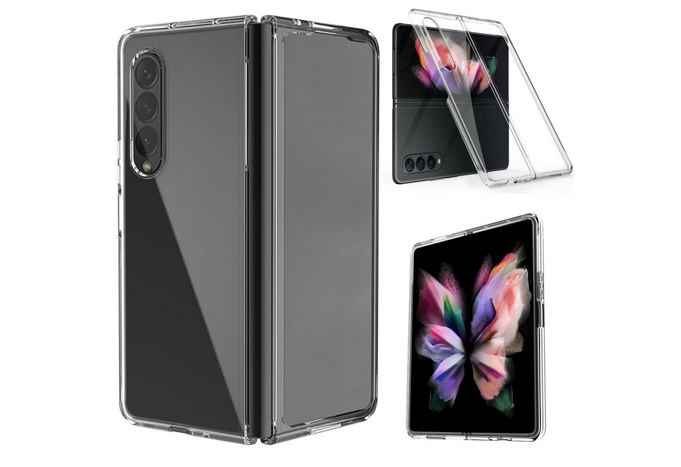 Numerva Handyhülle Hülle Shell Case für Samsung Galaxy Z Fold 3, Transparente Hülle Bumper Case Cover von Numerva