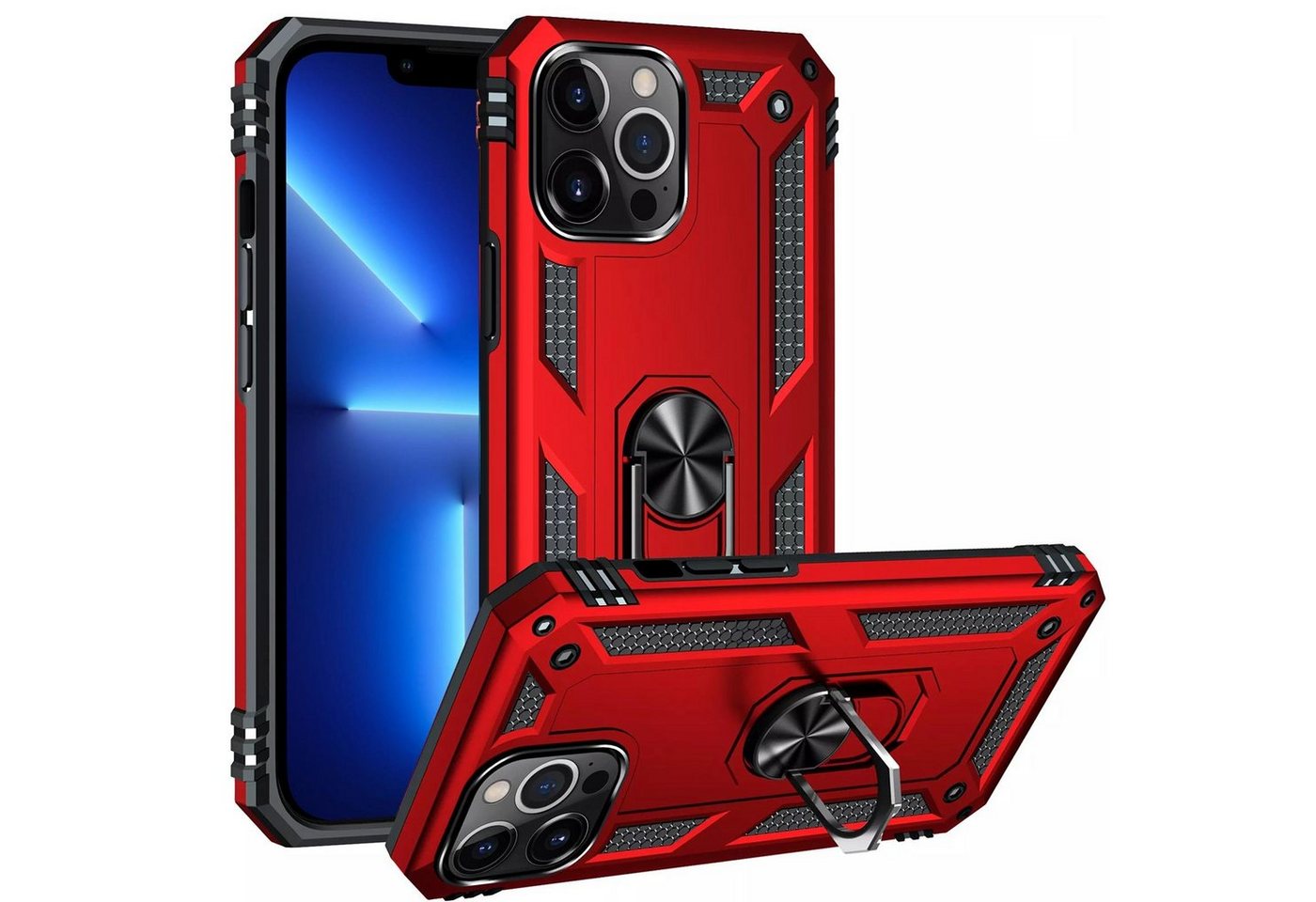 Numerva Handyhülle Schutz Hülle Outdoor Case für Apple iPhone 14 Pro Apple iPhone 14 Pro, Panzer Hülle Bumper Case Cover von Numerva