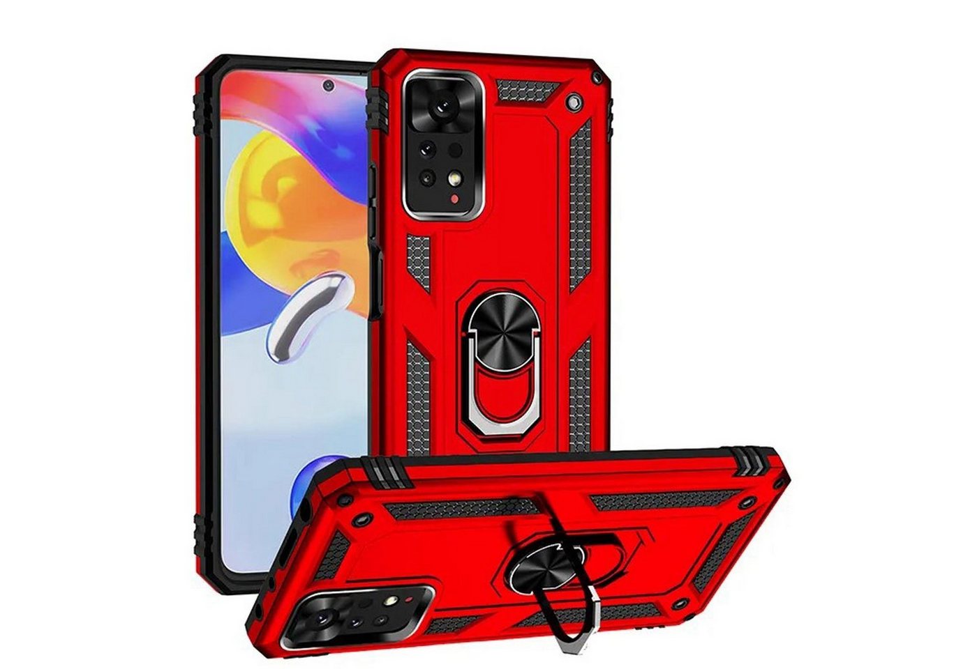 Numerva Handyhülle Schutz Hülle Outdoor Case für Xiaomi Redmi Note 12 4G, Panzer Hülle Bumper Case Cover von Numerva