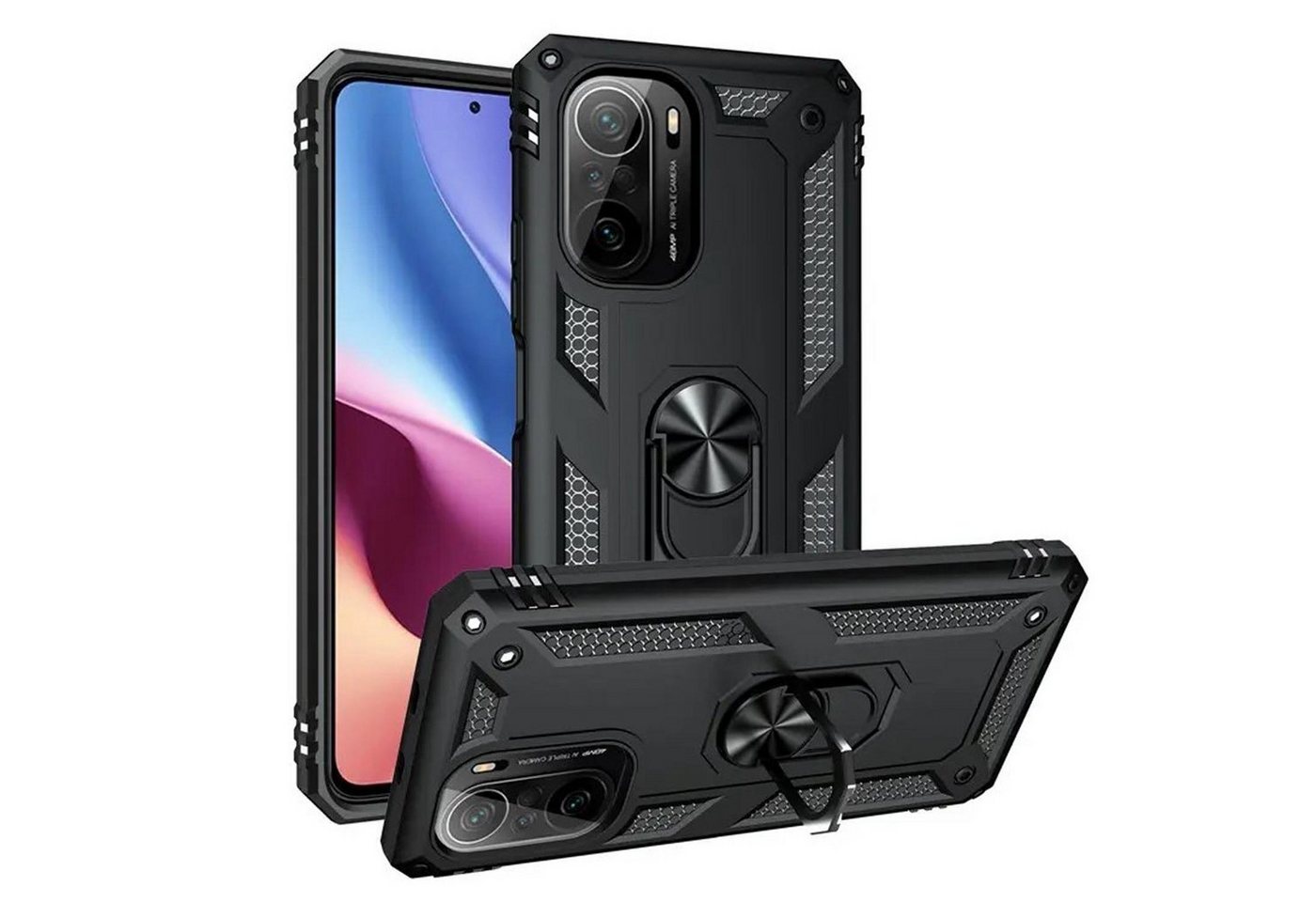 Numerva Handyhülle Schutz Hülle Outdoor für Xiaomi Redmi Note 9s, Panzer Hülle Bumper Case Cover von Numerva