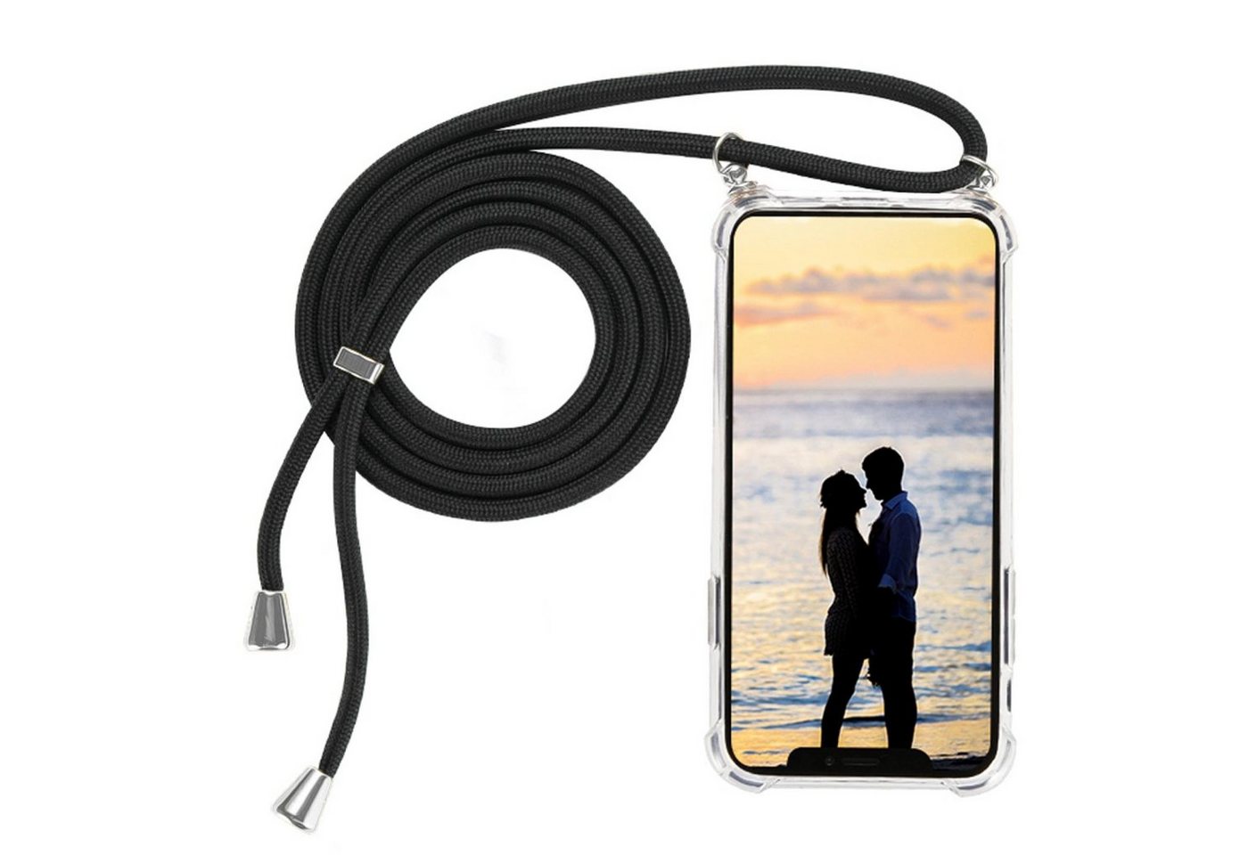 Numerva Handykette Necklace Case Schutzhülle für Xiaomi Redmi Note 12 4G, Handykette Handyhülle Silikon Case von Numerva