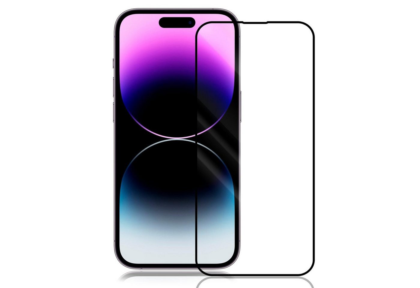 Numerva Schutzfolie Full Screen Panzer Folie für Apple iPhone 14 Pro Max, Echt Glas Displayschutzfolie Hartglas 9H von Numerva